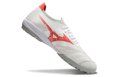 Men's Mizuno Morelia Neo Sala TF Artificial Turf Low-Tops Football Shoes - Grey/Red/White