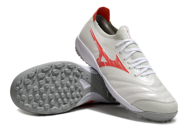 Men's Mizuno Morelia Neo Sala TF Artificial Turf Low-Tops Football Shoes - Grey/Red/White
