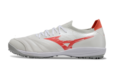 Men's Mizuno Morelia Neo Sala TF Artificial Turf Low-Tops Football Shoes - Grey/Red/White