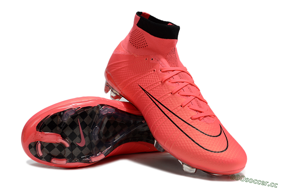 Men's Nike Mercurial Superfly 4 CR7 FG Firm Ground High-Tops Football Boots - Red/Black 3