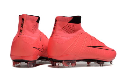 Men's Nike Mercurial Superfly 4 CR7 FG Firm Ground High-Tops Football Boots - Red/Black