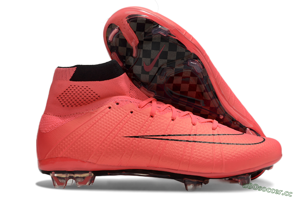 Men's Nike Mercurial Superfly 4 CR7 FG Firm Ground High-Tops Football Boots - Red/Black 2