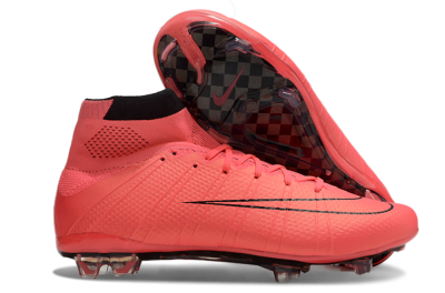 Men's Nike Mercurial Superfly 4 CR7 FG Firm Ground High-Tops Football Boots - Red/Black
