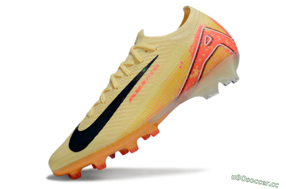 Men's Nike Air Zoom Mercurial Vapor 16 Elite AG Artificial Grass Low-Tops Football Boots - Yellow/Black/Red 5