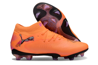 Men's Puma Future 8 Ultimate FG Firm Ground Low-Tops Football Boots - Orange/Purple/Grey