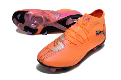Men's Puma Future 8 Ultimate FG Firm Ground Low-Tops Football Boots - Orange/Purple/Grey