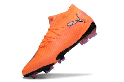 Men's Puma Future 8 Ultimate FG Firm Ground Low-Tops Football Boots - Orange/Purple/Grey