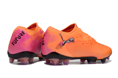 Men's Puma Future 8 Ultimate FG Firm Ground Low-Tops Football Boots - Orange/Purple/Grey