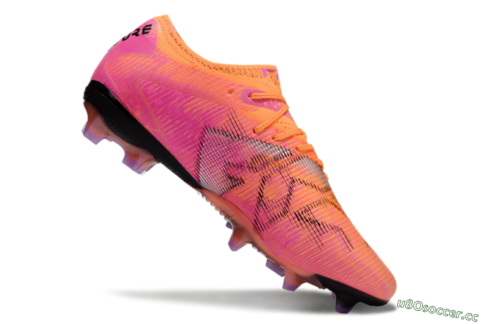 Men's Puma Future 8 Ultimate FG Firm Ground Low-Tops Football Boots - Orange/Purple/Grey 4
