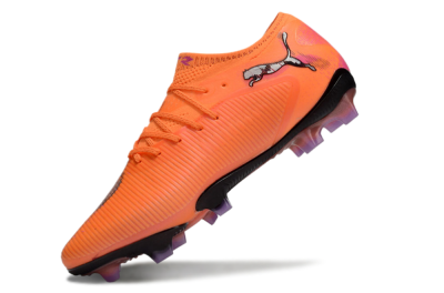 Men's Puma Future 8 Ultimate FG Firm Ground Low-Tops Football Boots - Orange/Purple/Grey