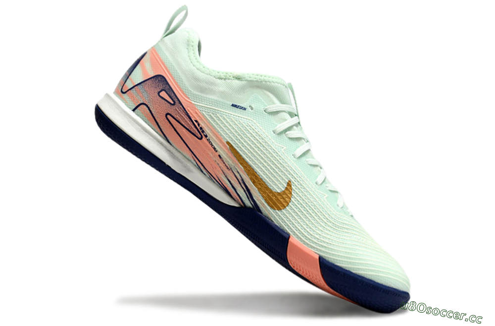 Men's Nike Air Zoom Mercurial Vapor 16 Pro IC Indoor & Futsal Low-Tops Football Shoes - Jade/Gold/Pink 4