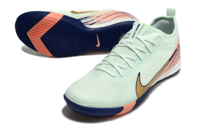 Men's Nike Air Zoom Mercurial Vapor 16 Pro IC Indoor & Futsal Low-Tops Football Shoes - Jade/Gold/Pink
