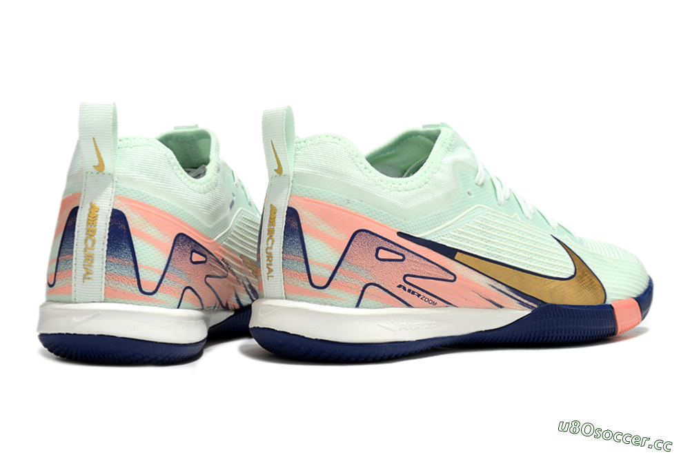Men's Nike Air Zoom Mercurial Vapor 16 Pro IC Indoor & Futsal Low-Tops Football Shoes - Jade/Gold/Pink 6