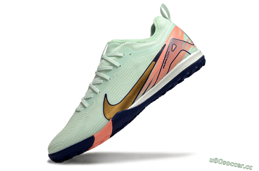 Unisex Nike Air Zoom Mercurial Vapor 16 Pro TF Artificial Turf Low-Tops Football Shoes - Jade/Gold/Pink 5