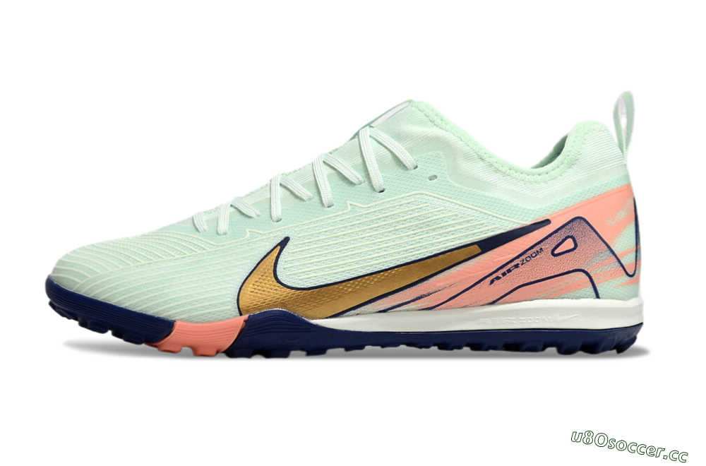Unisex Nike Air Zoom Mercurial Vapor 16 Pro TF Artificial Turf Low-Tops Football Shoes - Jade/Gold/Pink 0