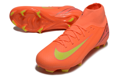 Men's Nike Air Zoom Mercurial Superfly 10 Academy FG Firm Ground High-Tops Football Boots - Red/Yellow/Black