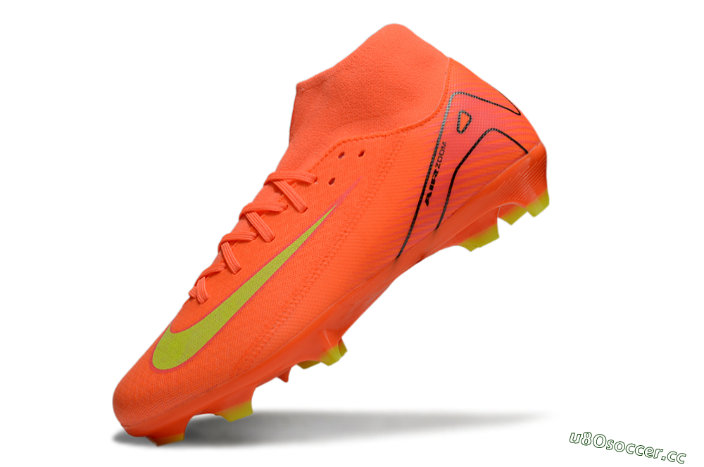 Men's Nike Air Zoom Mercurial Superfly 10 Academy FG Firm Ground High-Tops Football Boots - Red/Yellow/Black 5