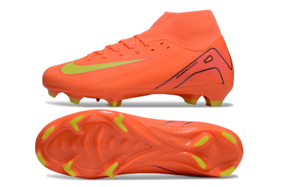 Men's Nike Air Zoom Mercurial Superfly 10 Academy FG Firm Ground High-Tops Football Boots - Red/Yellow/Black