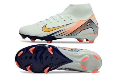 Men's Nike Air Zoom Mercurial Superfly 10 Academy FG Firm Ground High-Tops Football Boots - Jade/Gold/Pink