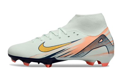 Men's Nike Air Zoom Mercurial Superfly 10 Academy FG Firm Ground High-Tops Football Boots - Jade/Gold/Pink
