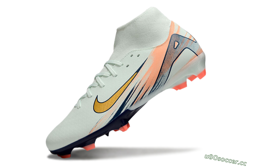 Men's Nike Air Zoom Mercurial Superfly 10 Academy FG Firm Ground High-Tops Football Boots - Jade/Gold/Pink 5