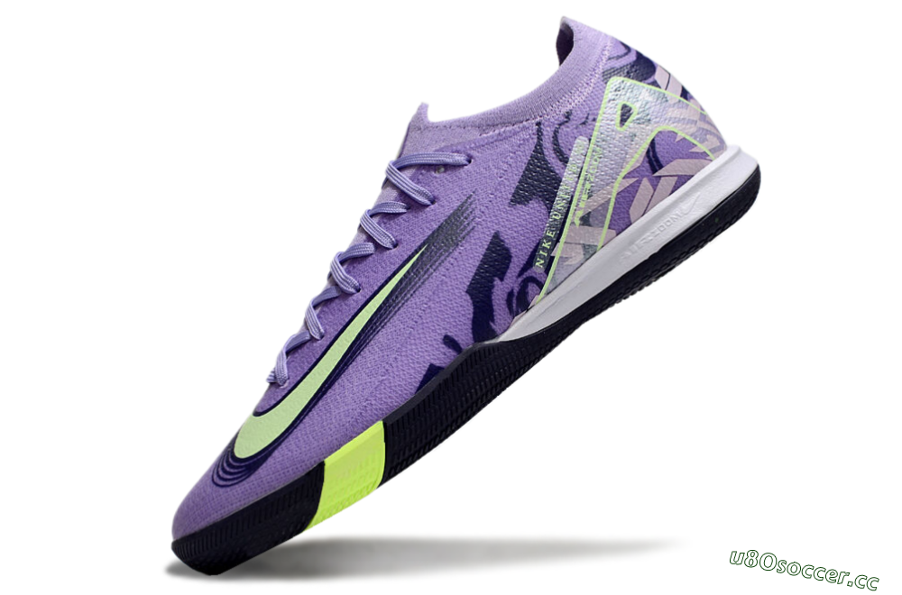 Men's Nike Air Zoom Mercurial Vapor 16 Elite IC Indoor & Futsal Low-Tops Football Shoes - Purple/Yellow/White 5