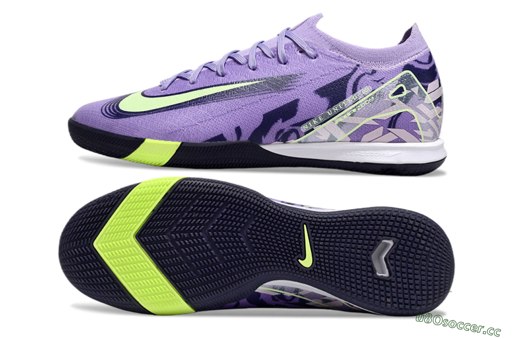 Men's Nike Air Zoom Mercurial Vapor 16 Elite IC Indoor & Futsal Low-Tops Football Shoes - Purple/Yellow/White 1