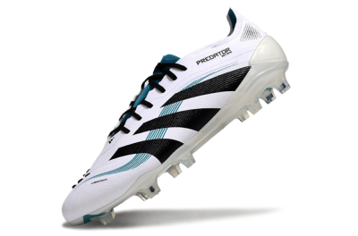 Men's Adidas Predator Elite 25 FG Firm Ground Low-Tops Football Boots - White/Blue/Black