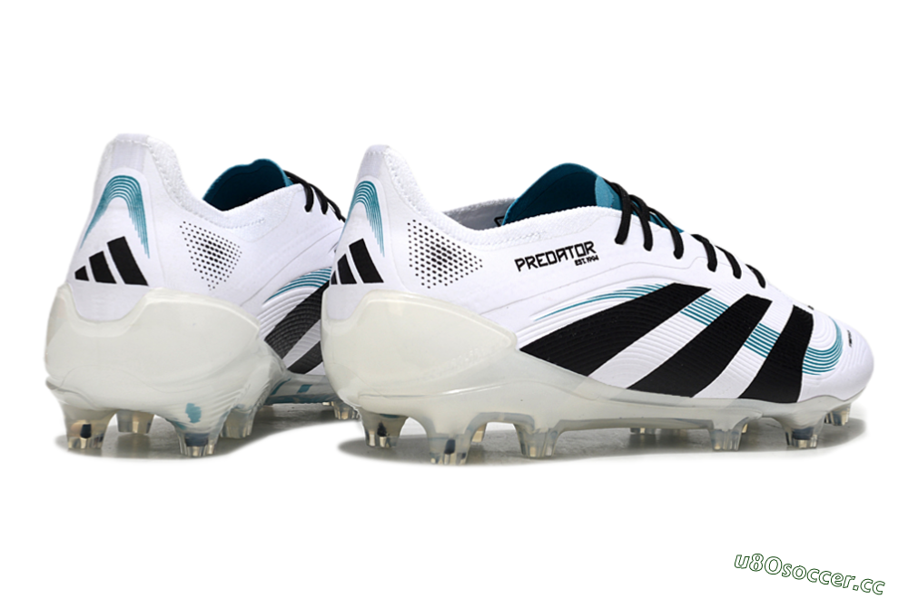 Men's Adidas Predator Elite 25 FG Firm Ground Low-Tops Football Boots - White/Blue/Black 6