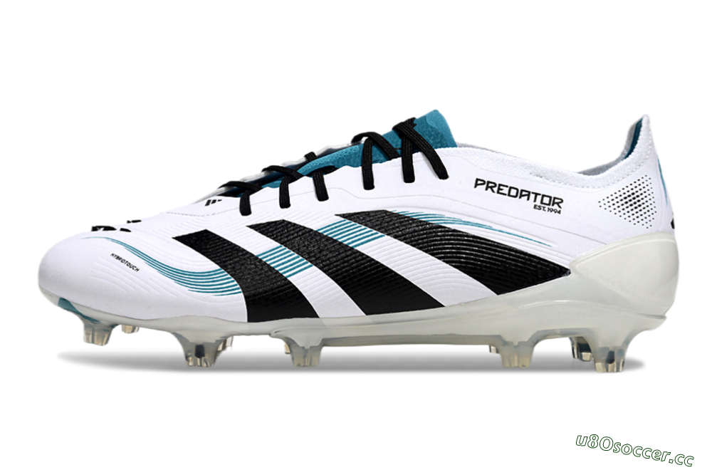 Men's Adidas Predator Elite 25 FG Firm Ground Low-Tops Football Boots - White/Blue/Black 0