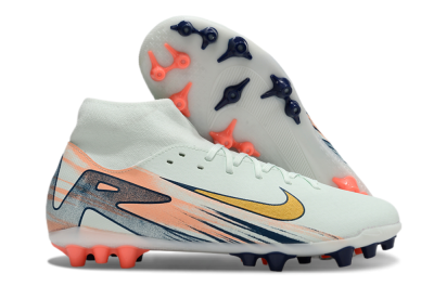 Men's Nike Air Zoom Mercurial Superfly 10 Academy AG Artificial Grass High-Tops Football Boots - Jade/Gold/Pink