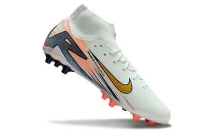 Men's Nike Air Zoom Mercurial Superfly 10 Academy AG Artificial Grass High-Tops Football Boots - Jade/Gold/Pink