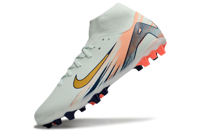 Men's Nike Air Zoom Mercurial Superfly 10 Academy AG Artificial Grass High-Tops Football Boots - Jade/Gold/Pink