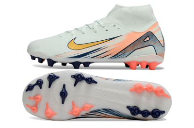 Men's Nike Air Zoom Mercurial Superfly 10 Academy AG Artificial Grass High-Tops Football Boots - Jade/Gold/Pink