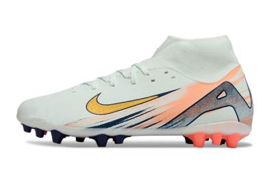 Men's Nike Air Zoom Mercurial Superfly 10 Academy AG Artificial Grass High-Tops Football Boots - Jade/Gold/Pink