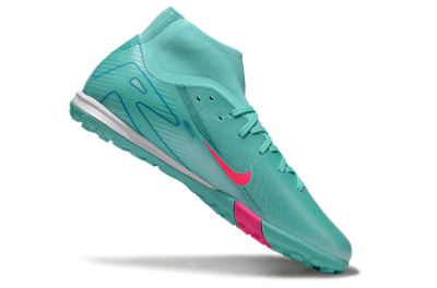 Men's Nike Air Zoom Mercurial Superfly 10 Academy TF Artificial Turf High-Tops Football Shoes - Jade/Pink/White