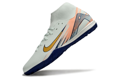 Men's Nike Air Zoom Mercurial Superfly 10 Academy TF Artificial Turf High-Tops Football Shoes - Jade/Gold/Pink