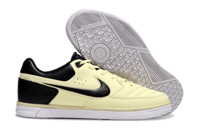 Men's Nike Street Gato IC Indoor & Futsal Low-Tops Football Shoes - Beige/Black/White