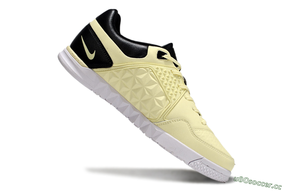 Men's Nike Street Gato IC Indoor & Futsal Low-Tops Football Shoes - Beige/Black/White 4