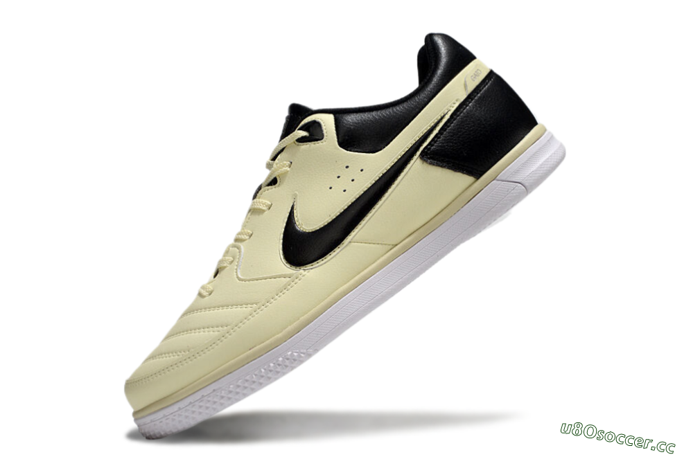 Men's Nike Street Gato IC Indoor & Futsal Low-Tops Football Shoes - Beige/Black/White 5