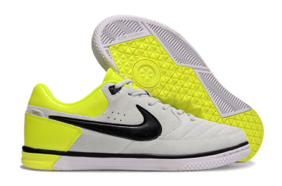 Men's Nike Street Gato IC Indoor & Futsal Low-Tops Football Shoes - Grey/Black/Yellow