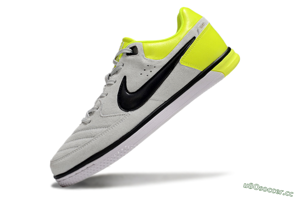 Men's Nike Street Gato IC Indoor & Futsal Low-Tops Football Shoes - Grey/Black/Yellow 5