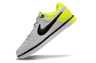 Men's Nike Street Gato IC Indoor & Futsal Low-Tops Football Shoes - Grey/Black/Yellow