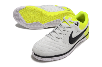 Men's Nike Street Gato IC Indoor & Futsal Low-Tops Football Shoes - Grey/Black/Yellow