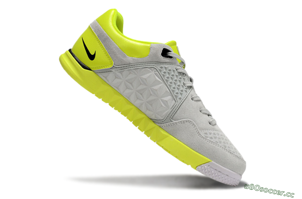 Men's Nike Street Gato IC Indoor & Futsal Low-Tops Football Shoes - Grey/Black/Yellow 4