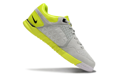 Men's Nike Street Gato IC Indoor & Futsal Low-Tops Football Shoes - Grey/Black/Yellow
