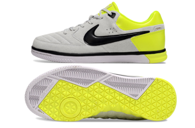 Men's Nike Street Gato IC Indoor & Futsal Low-Tops Football Shoes - Grey/Black/Yellow