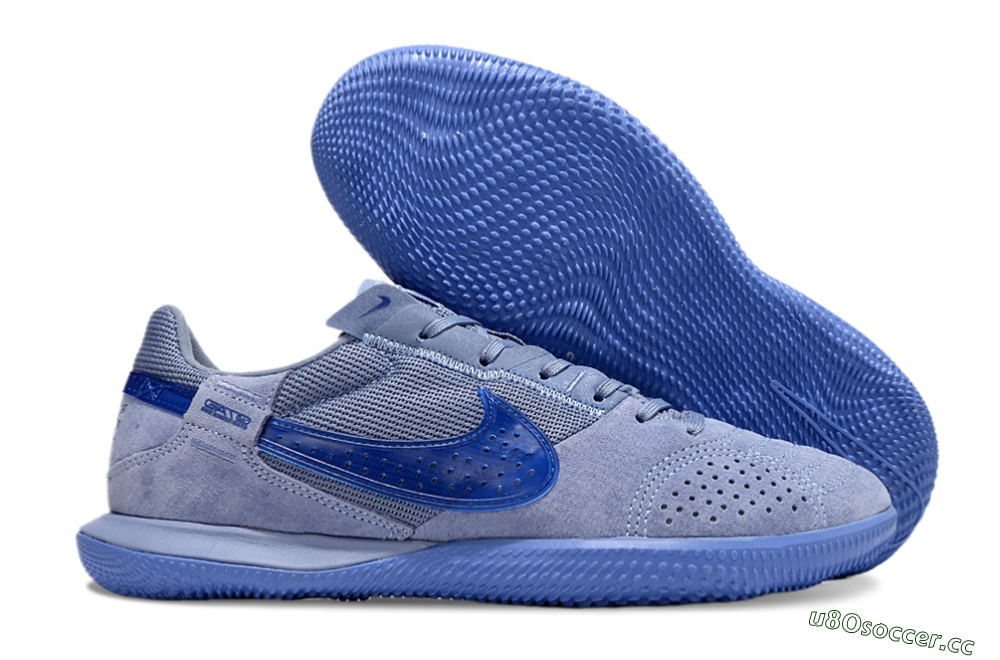 Men's Nike Street Gato IC Indoor & Futsal Low-Tops Football Shoes - Blue/Blue 2