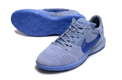 Men's Nike Street Gato IC Indoor & Futsal Low-Tops Football Shoes - Blue/Blue