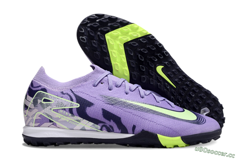 Unisex Nike Air Zoom Mercurial Vapor 16 Elite TF Artificial Turf Low-Tops Football Shoes - Purple/Yellow/White 2